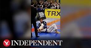 Tom Hardy submits opponent during Brazilian jiu-jitsu competition