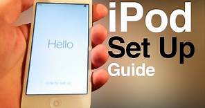 iPod touch user guide, main set up- first time turning on. 5th gen , 6th generation