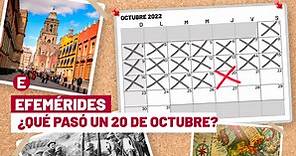 ¿Qué se celebra el 20 de octubre? Éstas son las efemérides del día