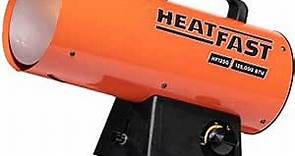 HeatFast HF160G Portable Home, Jobsite, Construction Site Forced Air Liquid Propane Salamander Torpedo Space Heater with Variable Temperature Control, 155,000 BTU, orange