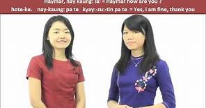 Learn Burmese language - Greetings in Burmese