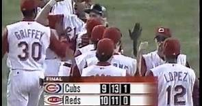 Reds first win at Great American Ballpark: 04/04/03 Cubs at Cincinnati Reds full game