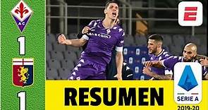 Fiorentina 1-1 Genoa. Empate SOBRE EL FINAL del equipo de Martín Cáceres y Germán Pezzella | Serie A