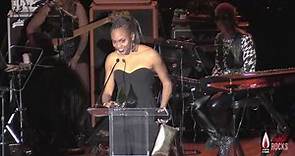 Ebonie Smith Accepts the Mad Skills Award at the 2020 She Rocks Awards