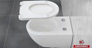 Copriwater soft close, regolazione coperchio. Slow close toilet seat, to set the cover