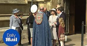 Lady Sarah Chatto leaves St George's Chapel in 2012 - Daily Mail