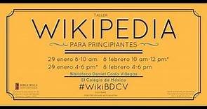 Taller de Wikipedia para principiantes