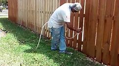 Steps on how to stain a fence with a Sprayer