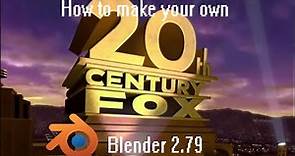 How To Make Your Custom 20th Century Fox 1994 logo in Blender 2.79 (2022)
