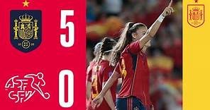 Resumen | España 5-0 Suiza | Segunda jornada de la UEFA Women's Nations League| 🔴 SEFUTBOL