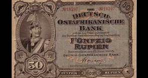 All Banknotes of German East African rupie - 5 Rupien to 500 Rupien - 1905 to 1912 Issue in HD