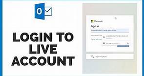 How to Login Live Account? Microsoft Live Account Login Email | live.com Sign In @LoginHelps