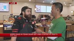 Peet's offers free coffee to 49ers fand in team gear