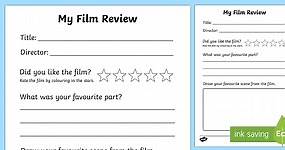 Film Review Writing Frame