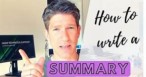 How to write a summary - 3 Steps