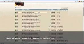 (YIFY or YTS) How to download movies + subtitles from