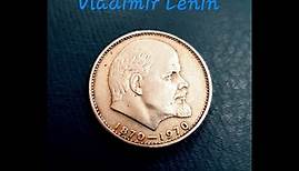 Soviet Union 1 Ruble Commemorative Coin of 1970 #1970s #vladimir #lalin #lalinea #1870 #one #rsa