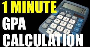 How to Calculate GPA (in 1 minute)