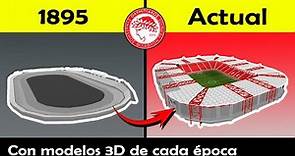 ⚽ La historia y cambios del estadio Georgios Karaiskakis con modelos 3D de cada época