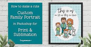 Custom Family Clipart Tutorial - Create your own family illustrations 👪