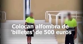 COLOCAN ALFOMBRA de "BILLETES" en protesta por VISITA del PAPA FRANCISCO a Portugal #shorts