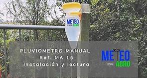 Pluviómetro MA15, Instalación, uso y recomendaciones generales