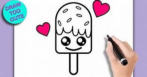 How to Draw a CUTE POPSICLE ICE LOLLY (Easy Step by Step Drawing)