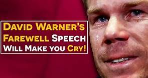 David Warner Retirement: Warner Gets Emotional During His Farewell Speech | Aus vs Pak |