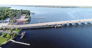 Palatka Florida St Johns River Waterfront Drone Footage