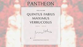 Quintus Fabius Maximus Verrucosus Biography - Roman statesman and general (c. 280 – 203 BC)