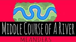 Middle Course of A River - Meanders - GCSE Geography