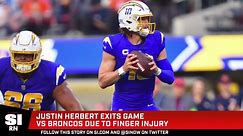 Justin Herbert Exits Game vs Broncos Due to Finger Injury