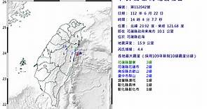地牛翻身！14:04花蓮近海規模4.4地震 最大震度3級