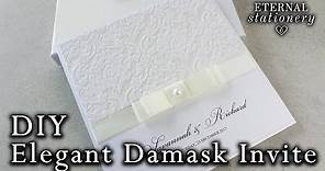 Simple and elegant damask invitation tutorial | DIY Wedding Invitations