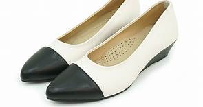 Material瑪特麗歐 【全尺碼23-27】跟鞋 MIT撞色優雅尖頭楔型鞋 T72151 |  3-6cm | Yahoo奇摩購物中心
