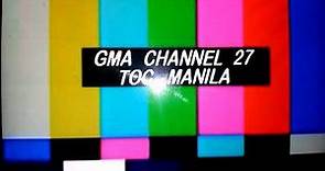 DWDB-TV GMA CHANNEL 27 TOC MANILA TESTCARD