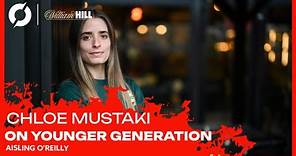 Chloe Mustaki speaking about the next generation | Aisling O'Reilly