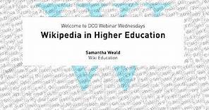 Webinar: Wikipedia in Higher Education