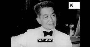 1940s Philippines, General Emilio Aguinaldo, Former President of the Philippines, 16mm