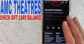 ✅ How To Check AMC Theatres Gift Card Balance 🔴