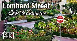 [4K] The Crookedest Street in The World - Lombard Street - San Francisco - Walking Tour