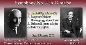 Mahler: Symphony No. 4, Solti & COA (1961) マーラー 交響曲第4番 ショルティ(詞字幕有)