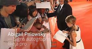 ABIGAIL PNIOWSKY Signs autographs like a pro | TIFF 2016