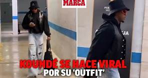 Koundé vuelve a hacerse viral por su 'outfit': así llegó al Camp Nou I MARCA