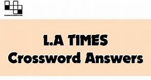 L.A. Times Crossword Answers for Friday, June 18, 2021 ( 2021-06-18 )