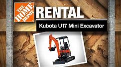 Kubota U17 Mini Excavator | The Home Depot Rental
