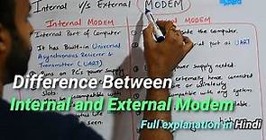 Types of Modem , Difference Between Internal and External modem