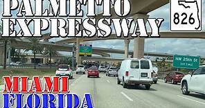 FL-826 - Palmetto Expressway - Miami - Florida - 4K Highway Drive