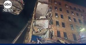 New York City apartment building partially collapses