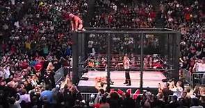 Kurt Angle Moonsault off the Steel Cage